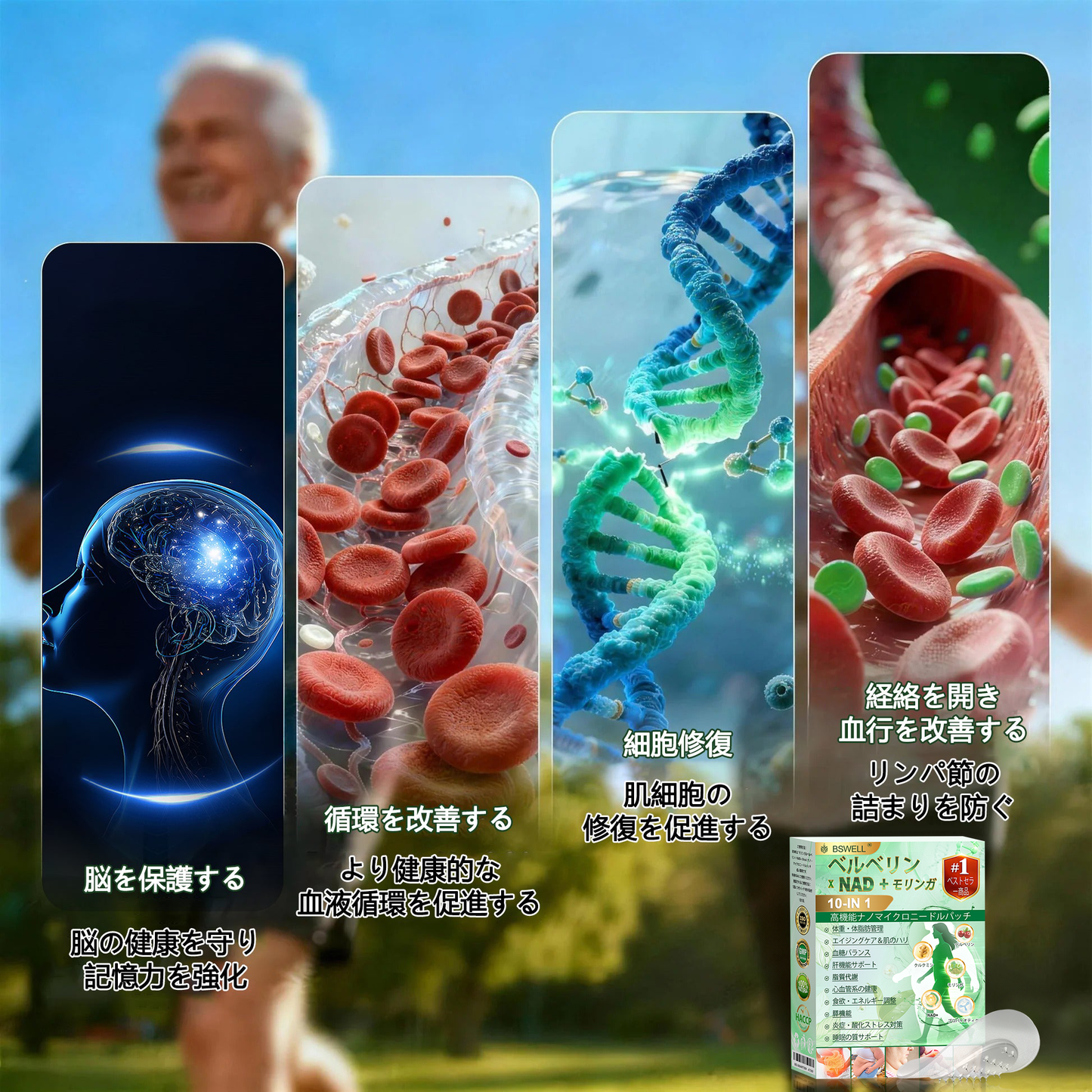 🟢公式旗艦店 /BSWELL®＆NAD+ 10-in-1 ナノ強化フォーミュラ — 肥満、肌のたるみ、糖尿病、睡眠時無呼吸症候群、関節の悩み、その他健康上の懸念にアプローチ